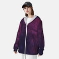 thumbnail image 3 of Balery Black Dark Blue Purple Sudadera ligera de manga larga con capucha y protección solar UPF 50+ para hombre y mujer, ideal para pesca y running-Small, 3 of 7