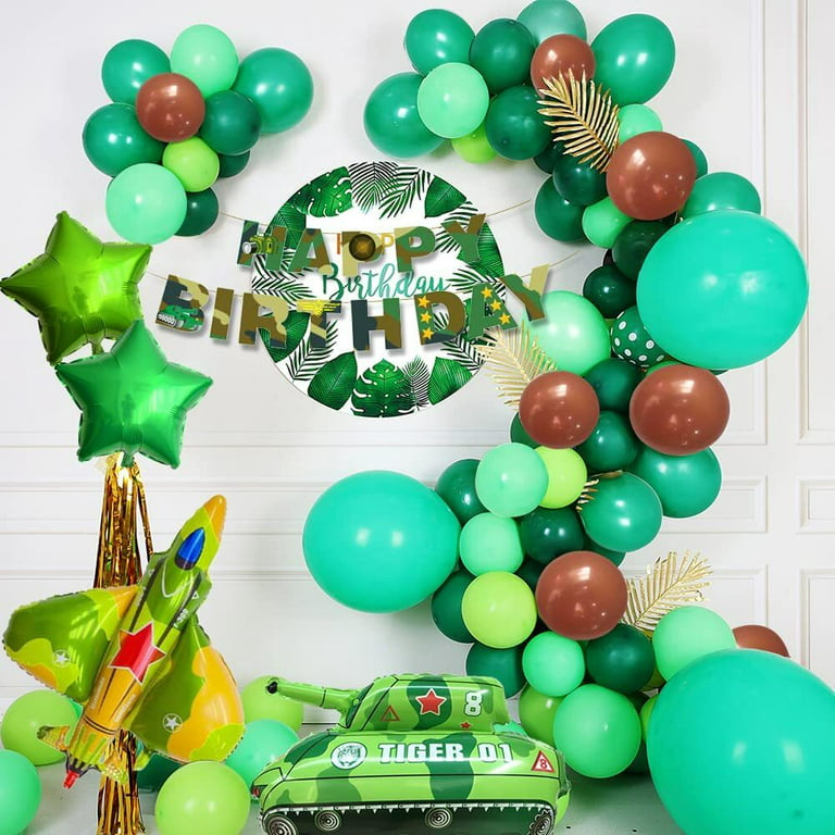 Camouflage Balloon Arch for Army Birthday Party Decorations, Green Brown  Balloon Garland Kit for Military Camo Army Theme Party, Camo Balloon Arch  for