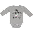 thumbnail image 3 of Inktastic My Grandma Loves Me Heart Grandchild Boys or Girls Long Sleeve Baby Bodysuit, 3 of 5