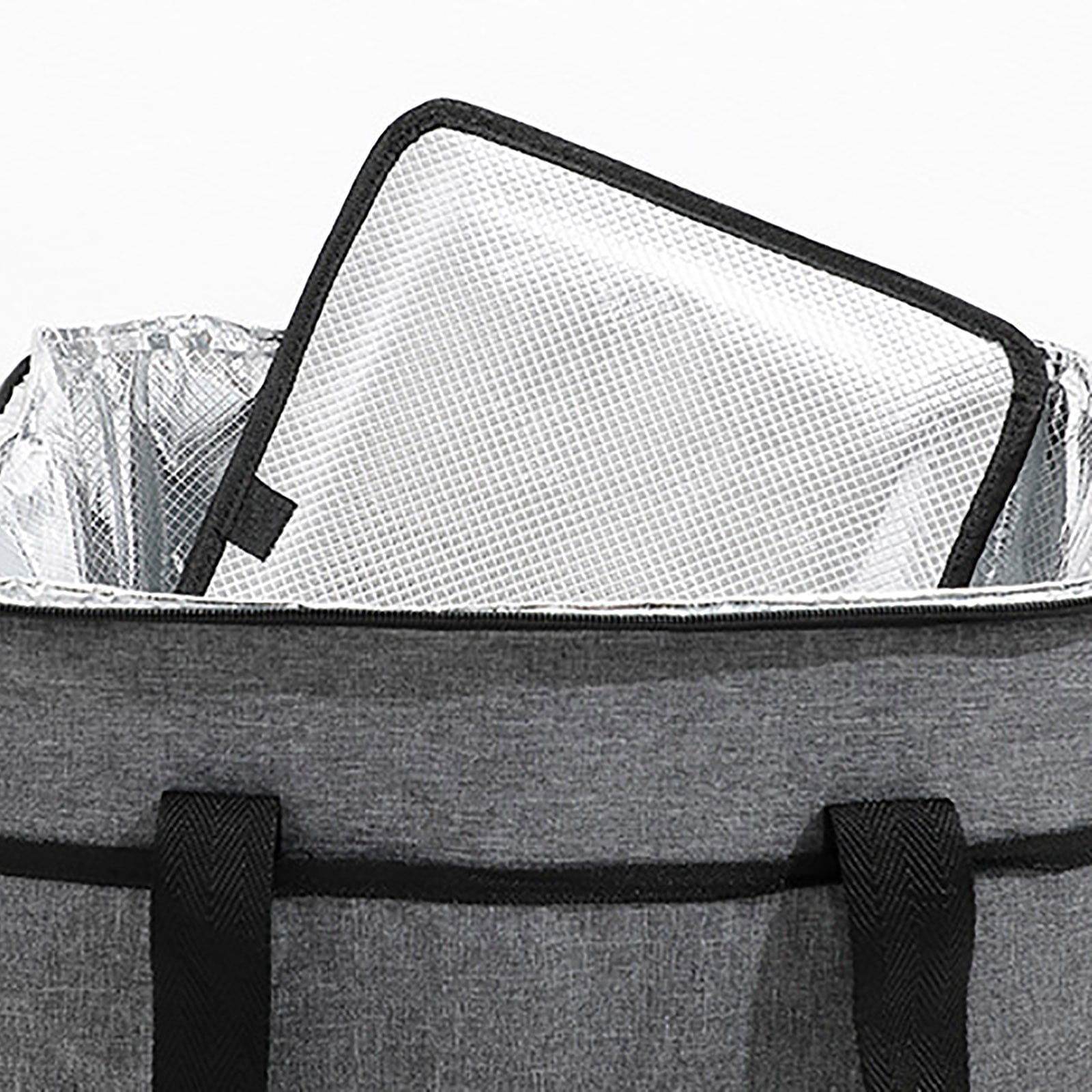 Reusable Lunch Bag for Women and Men - Insulated Lunch Box with Adjustable Shoulder Strap for Work, School, and Outdoor Picnic - Travel Meal Prep Cooler Bag (Grey)
