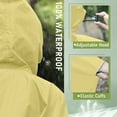 thumbnail image 4 of Prolriy Rain Ponchos for Adults Unisex Solid Color Hooded Zippered Poncho Shawl Ponchos Adult Yellow One Size, 4 of 7