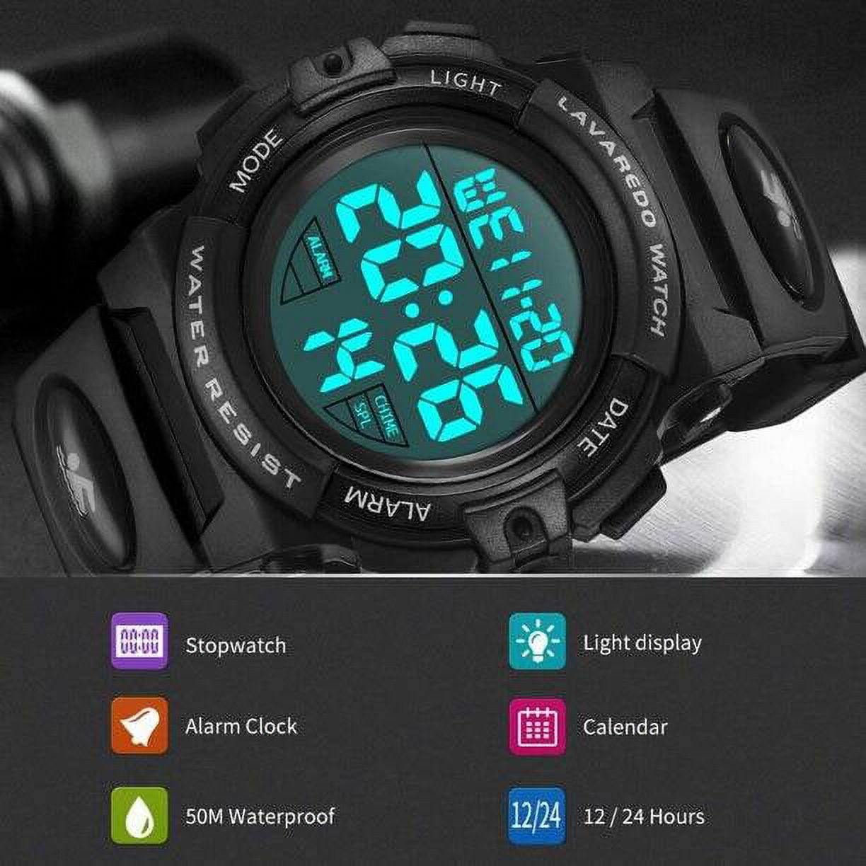 Kids Watch Digital Wristwatch for Boys Girls Sport Outdoor Multifunctional Waterproof Watch Christmas Birthday Gift for Kids