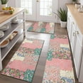 thumbnail image 2 of Pioneer Flower Floral Print Pattern Kitchen Rugs Sets Of 3,Kitchen Runner Rugs Non Skid Washable,Decorative Kitchen Floor Mats for Kitchen,Sink,Laundry,17"x30"+ 17"x47" + 17"x59", 2 of 6