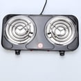 thumbnail image 1 of Cqxid Cooking Utensils Under $30 Multifunction Double Burner 2000W White, 1 of 9