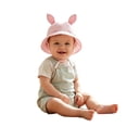 thumbnail image 4 of GERsome Cotton Sun Hats for Toddlers Boy Girl 0-3 Years Sun Protection Bucket Hats with Adjustable Chin Strap Pink, 4 of 6