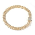 thumbnail image 1 of UWIN Collier Chaîne Cubaine 20mm Miami Prong 3 Rangées Micro Pavé Glacé Zircon Cubique Rond Mode Hip Hop Bijoux pour Cadeau, 1 of 7