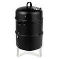 thumbnail image 4 of Heavy Duty Vertical Steel Charcoal Smoker Black Double Layer BBQ Grill, 4 of 16