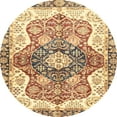 thumbnail image 1 of Ahgly Company Tapis Rond Abstrait Rouge pour Intérieur, 8 Pieds Rond, 1 of 6