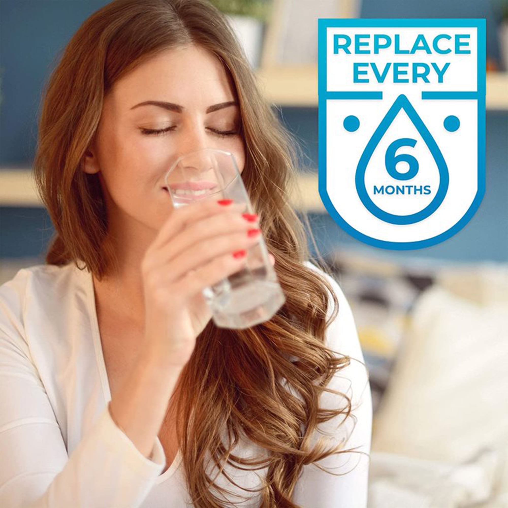 SpiroPure SP-GSMS-3PK Refrigerator Water Filter Replacement, 3 Pack