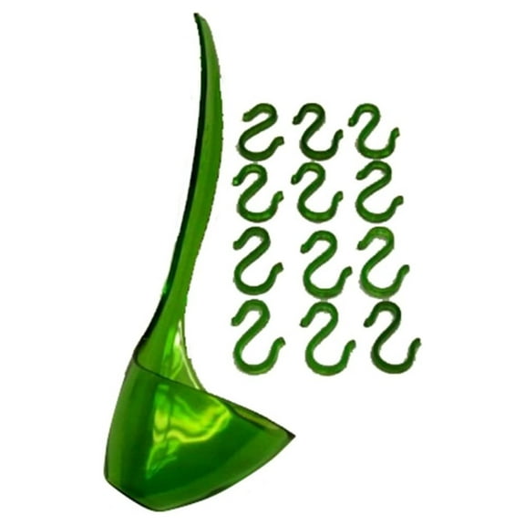 Green Indiana Harvest Plastic Punch Bowl Ladle & 12 Cups Set - Durable Plastic Serving Ladle & Cups for Parties, Events, Carnival Punch Bowls