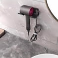 thumbnail image 5 of Universal Hair Dryer Holder, Blow Dryer Hanger Wall Mount for Hair Dryer Hook with Plug&Cord Organizer Self Adhesive for Cabinet Bathroom(1 Pack Black), 5 of 12