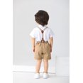 thumbnail image 4 of Conjunto de camisa Boarnseorl para caballero y pantalones cortos para bebés y niños de 4 a 5 años, 4 of 9
