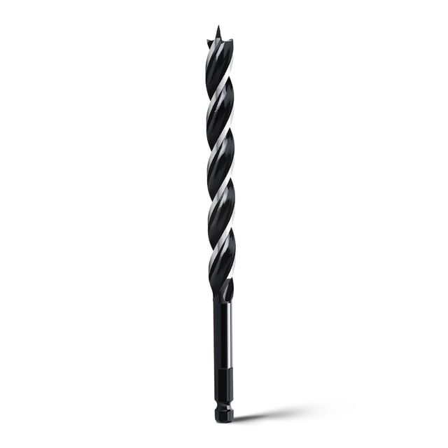 Broca tipo barrena WOBLLMX 9/16 x 9 para madera, vástago hexagonal