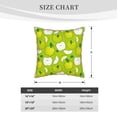 thumbnail image 2 of KLL Green Apple Decorative Throw Pillow Covers Velvet Soft for Couch Sofa Bedroom Living Room Outdoor (No pillow core)- 20"x20", 2 of 5