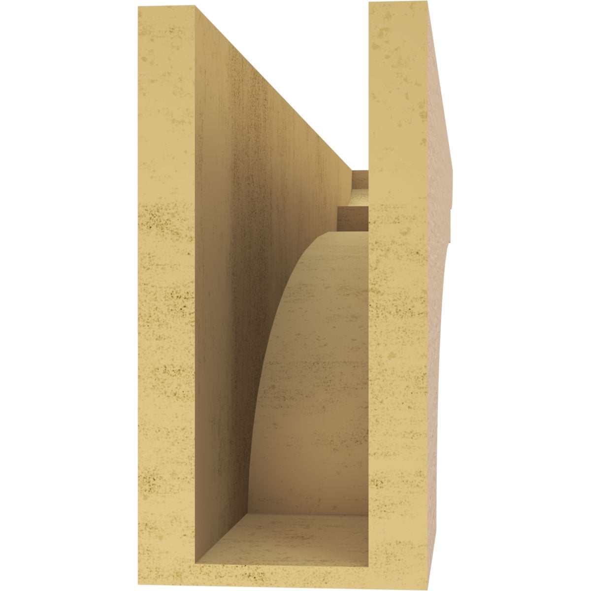 5"W x 30"D x 10"H Thin Yorktown Rough Cedar Woodgrain TimberThane Corbel, Primed Tan