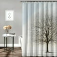 thumbnail image 2 of JEUXUS Black and White Tree Shower Curtain - Multiple Sizes White, 2 of 6