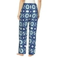 thumbnail image 3 of Daiia Vintage Blue Women's Sleep Pant with Pockets and Drawstring,Pajama Pants-Small, 3 of 9