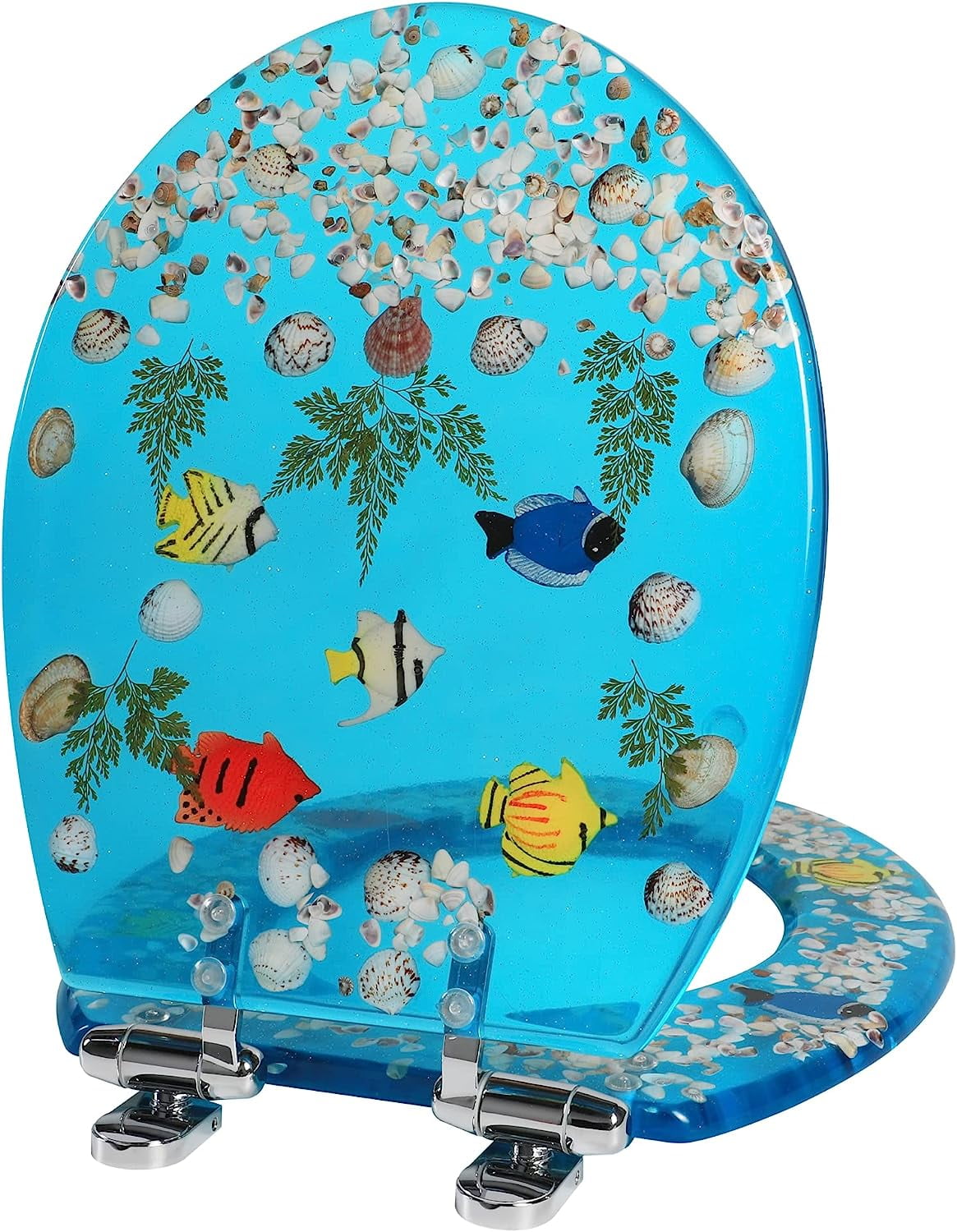 Resin Toilet Seat Round Soft Close Quick Release Heavy Duty Toilet