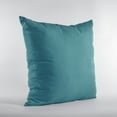 thumbnail image 3 of Plutus Sky Blue Solid Shiny Velvet Luxury Throw Pillow - Double sided 12" x 20", 3 of 5