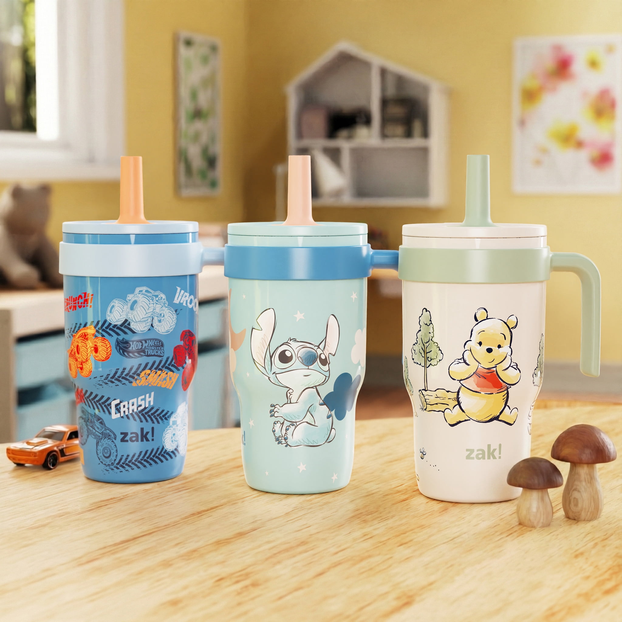 Zak Designs 10oz Pooh Double Wall Stainless Steel Cruiser Tumbler