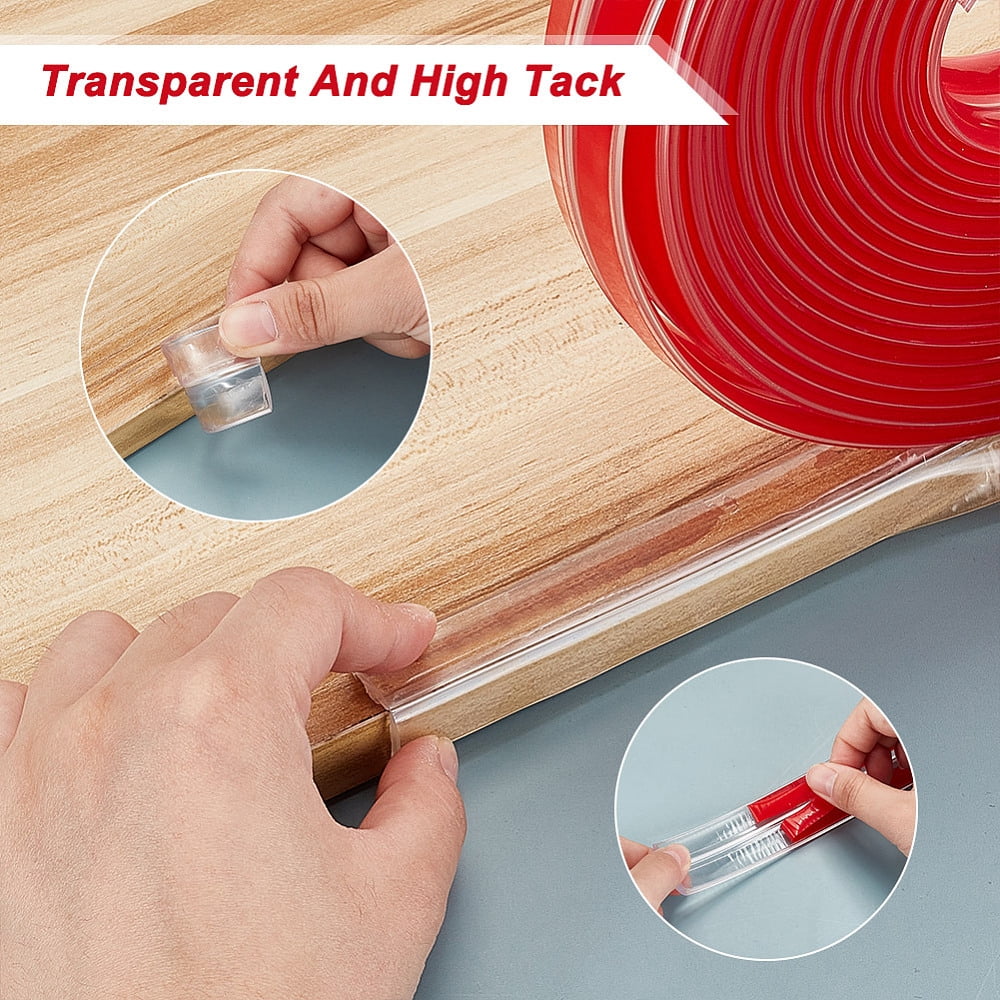 PVC Corner Protector Cnticollision Baby Table Corner Guards for Furniture Against Corners Red 30mm 8m/roll