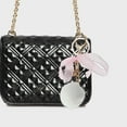 thumbnail image 2 of Unique Bargains 1 Pc Fashion Bow Ball Handbag Charm Bag Accessories White, 2 of 5
