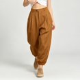 thumbnail image 2 of Levmjia Women High Waisted Jogger Pants Cuffed Ankle Length Casual Lounge Pants with Pockets Solid Color Elastic Waist Trousers, 2 of 6