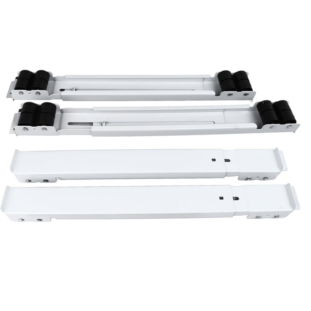 Mobile 2pcs Washing Machine Mobile Roller Extendable Iron White 16 Wheels Low Noise High Load Bearing With Brake Washing Machine Dolly For Furniture
