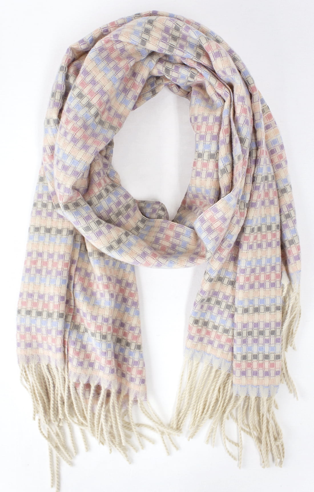 checkered cashmere scarf
