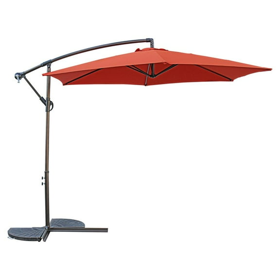 St. Kitts 10 Foot Cantilever Crank Umbrella, Terra Cotta