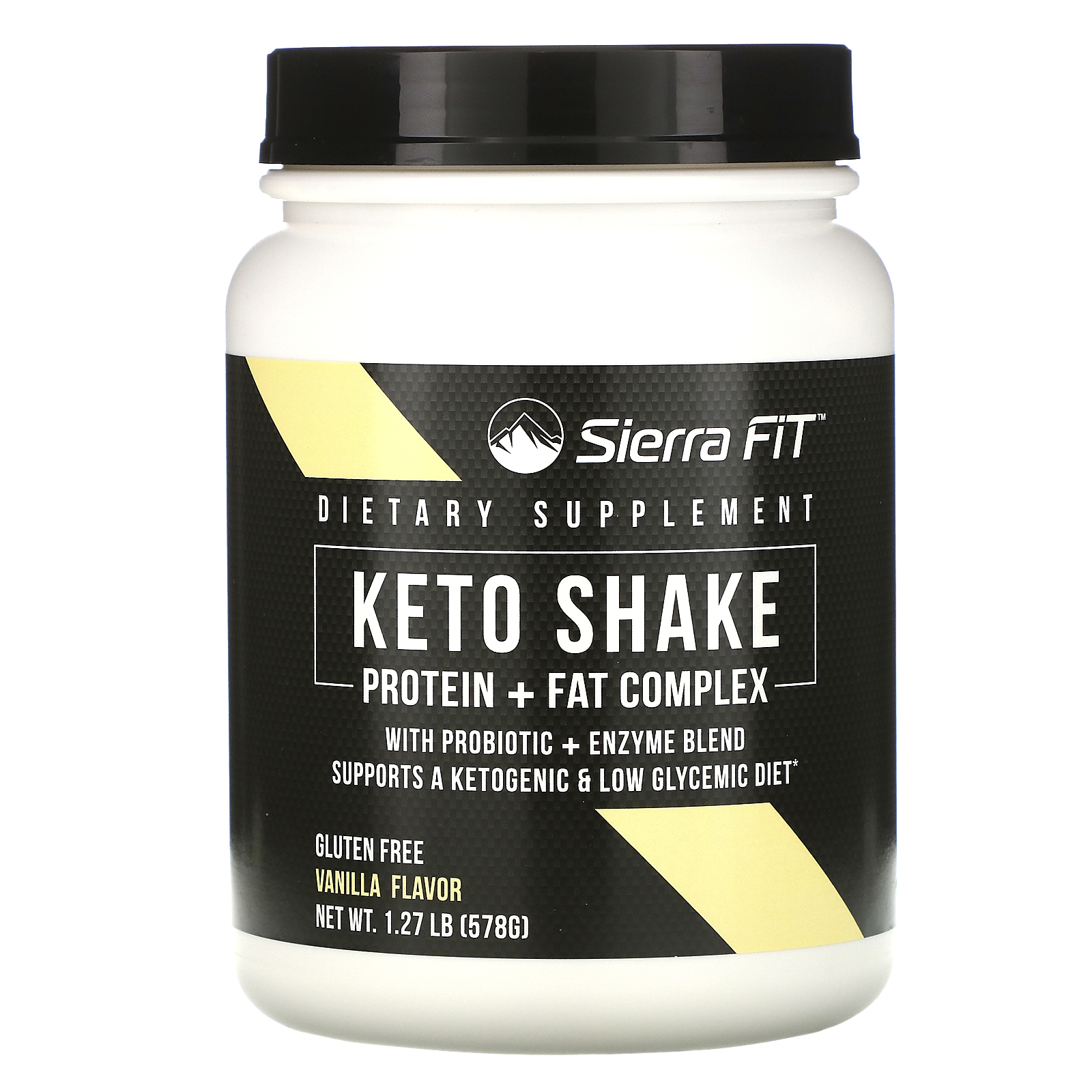 Keto Shake, Vanilla Flavor, 1.27 lbs (578 g), Sierra Fit