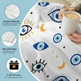 thumbnail image 5 of Yibo Evil Eye Pattern Blanket Flannel Soft and Comfortable Anti-static Bed Sofa Blanket, 5 of 7