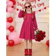 thumbnail image 5 of Arshiner Toddler Fall Winter Sweater Dress Ruffle Long Sleeve Ribbed Knit Button Down Casual Dresses with Pockets, 5 of 6
