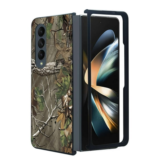 ANJ  Protective Snap-On Design Printed Case Compatible with Samsung Galaxy Z Fold 4 - Tree Camo