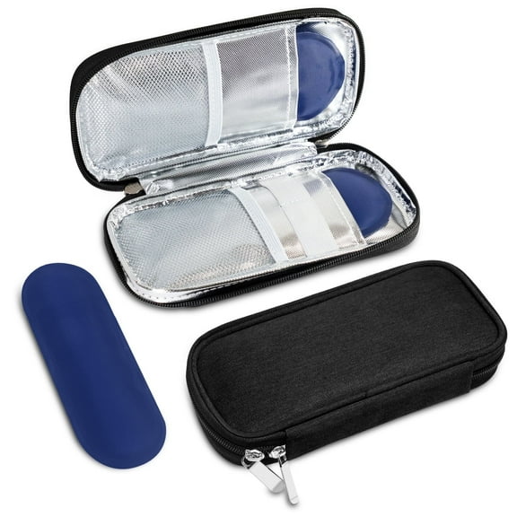Insulin Pen Cooler Travel Case, Diabetic Medication Insulated Bag, 2 * 90g Ice Packs, Small