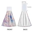 thumbnail image 4 of Wobogo Blue Birds Pink Flowers Hand Towel Set of 2 Absorbent for Kitchen and Bathroom With Velcro Hanging Loop 18.2×14in, 4 of 7