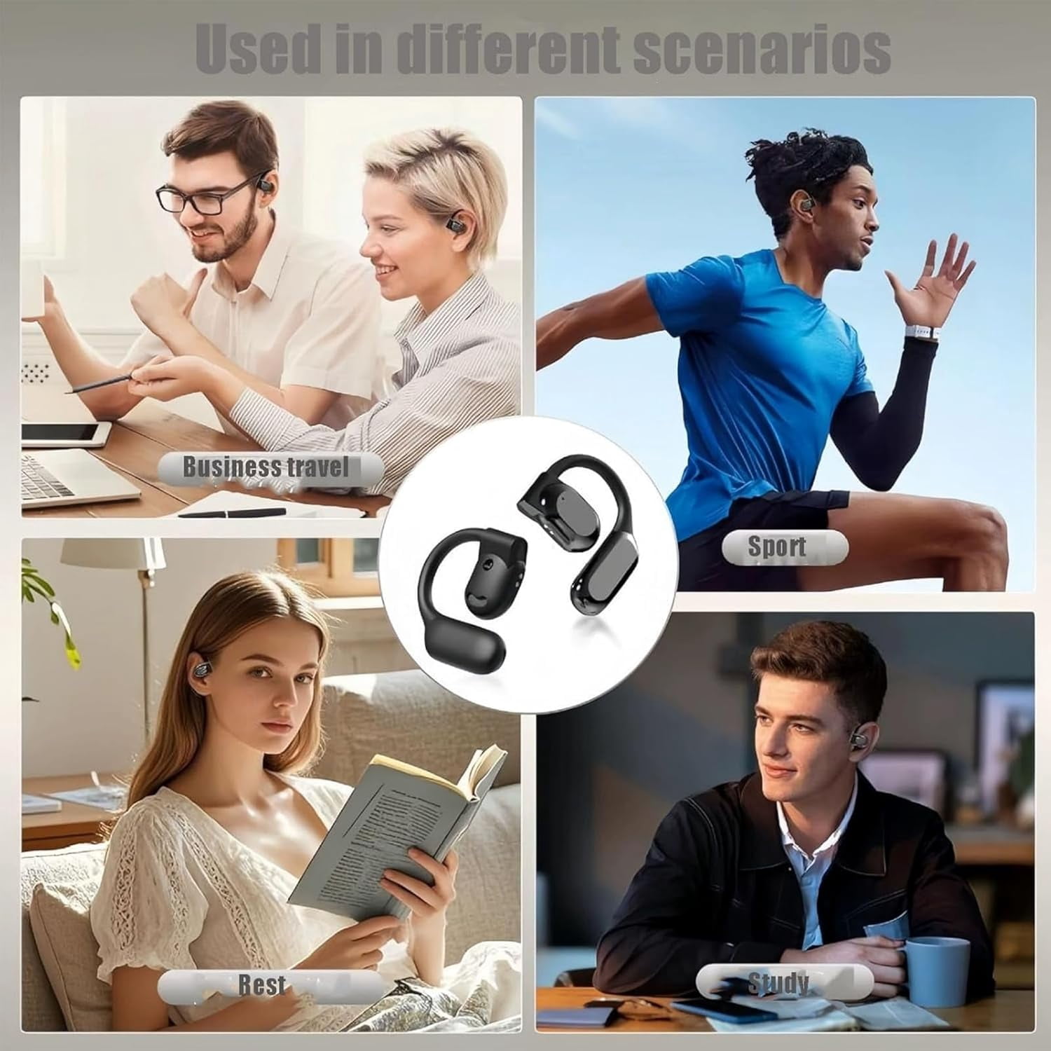 Vital Translation Earbuds, 2025 New 144-Language Bluetooth Headphones Translating Device, Ai Translation Earbuds Real Time, for Travel Business Learning (Black)