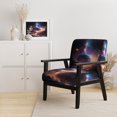 thumbnail image 2 of Designart "Fusion in Deep Space II" Blue Outer Space Upholstered Accent Chair - Modern Arm Chair For Bedroom, 2 of 7