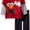 Red, variant on Sesame Street Little Boys' 2 Piece Stripped Elmo Pulloverhood and Pant, Red, 4T