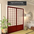thumbnail image 6 of Red Lantern 7 ft. Tall Zen Shoji Sliding Door Kit (Double - Sided) - Rosewood, 6 of 8