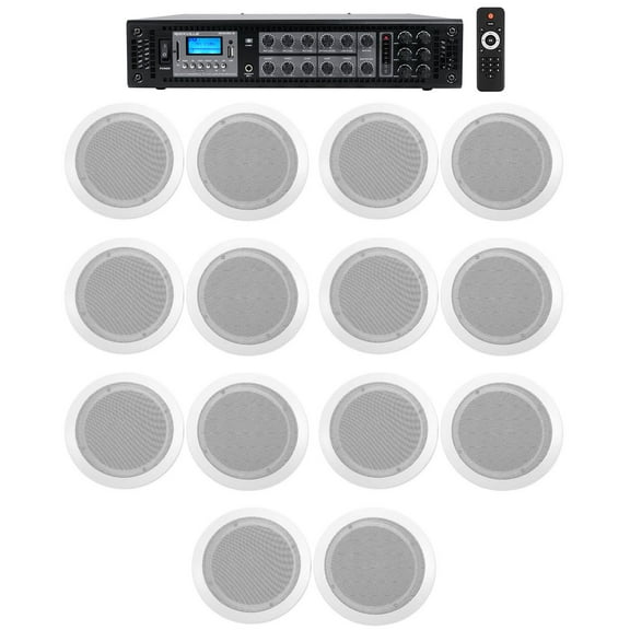 Rockville Bluetooth Multi Room 6 Zone Home Audio System w/(14) Ceiling Speakers