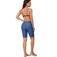 thumbnail image 4 of Swim Shorts for Women with Pockets High Waisted Swimsuit Shorts Board Shorts, 4 of 7
