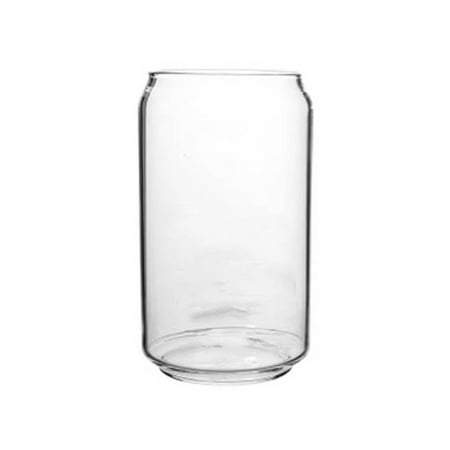 

NUOLUX Ring-pull Can Shaped Glass Cup Transparent Water Mug Practical Beer Mugs