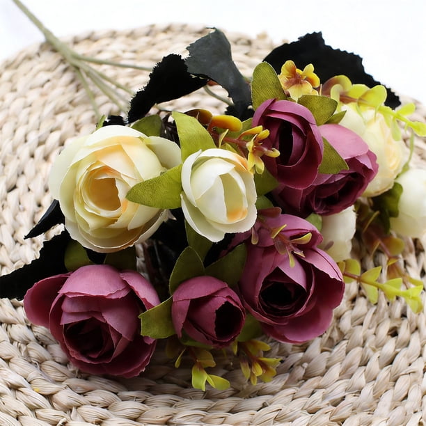 Ramas de flores artificiales para centros de mesa de boda en el jardín, decoración de camino de mesa, follaje artificial para jarrones, decoración del hogar, decoración de fiestas, uso en interiores