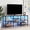 Rustic Brown-With LED & Power Outlets-Style A, variant on Tomnk TV Stand for 55 Inch TVs, Entertainment Center with Charging Station and Lights, Open Storage Shelves with Sound Rack, Media Console for Living Room and Bedroom, Black