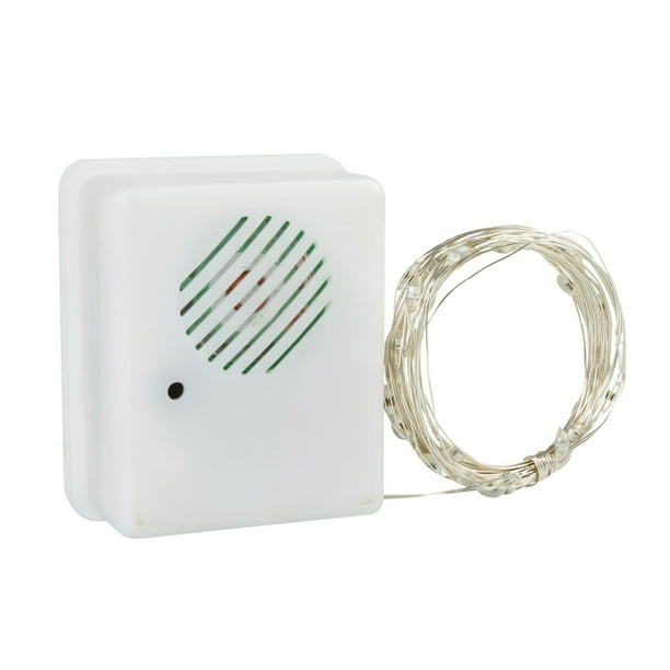 Adorno de cadena de luces LED, impermeable, funciona con pilas, iluminación navideña vistoso
