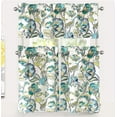 thumbnail image 1 of DriftAway Layla Classic America Style Floral Leaves Pattern Semi Sheer 3 Pieces Rod Pocket Kitchen Window Curtain, 1 of 5