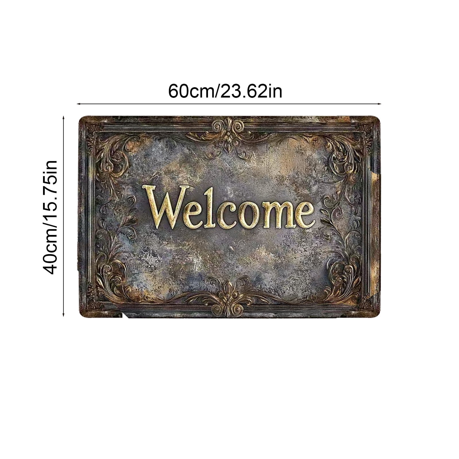 Specollect Clearance 5Pcs Diatomite Welcome Door Mat Front Doormat Outdoors for Home Entrance Mat for Outside Entry Way Doormat Entry Rugs, Heavy Duty Non Slip Rubber Back Low Profile,Welcome