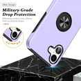 thumbnail image 3 of Entronix Heavy Duty Ring Case Designed for iPhone 16 Plus, Shockproof Slim Fit Kickstand, Purple, 3 of 6