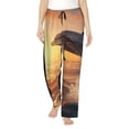 thumbnail image 1 of Bingfone Sunset Dancing Dolphin A Pattern Pajamas for Women,Pajama Pants with Pockets-X-Large, 1 of 6